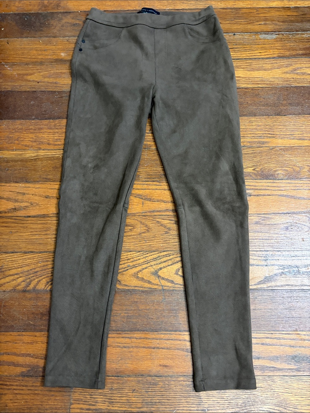 Sanctuary x Anthropologie Brown Faux Suede Pull On Leggings - Size S